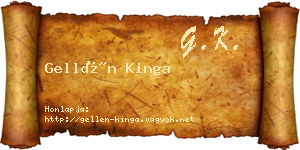 Gellén Kinga névjegykártya