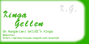 kinga gellen business card